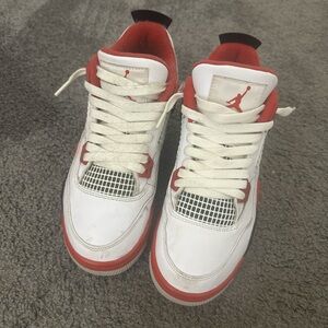 Jordan Red and White Sneakers